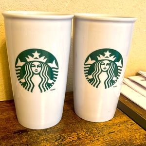 Starbucks ceramic glasses 12 oz.